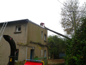 intervention d'urgence sur toit